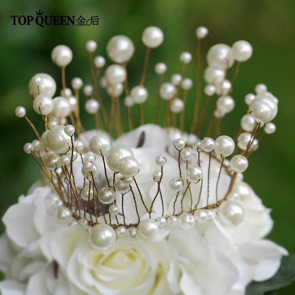 TOPQUEEN HP184 свадебные аксессуары для волос для свадьбы тиара и корона ручной работы свадебные аксессуары для волос; Свадебные тиара Свадебная повязка на голову