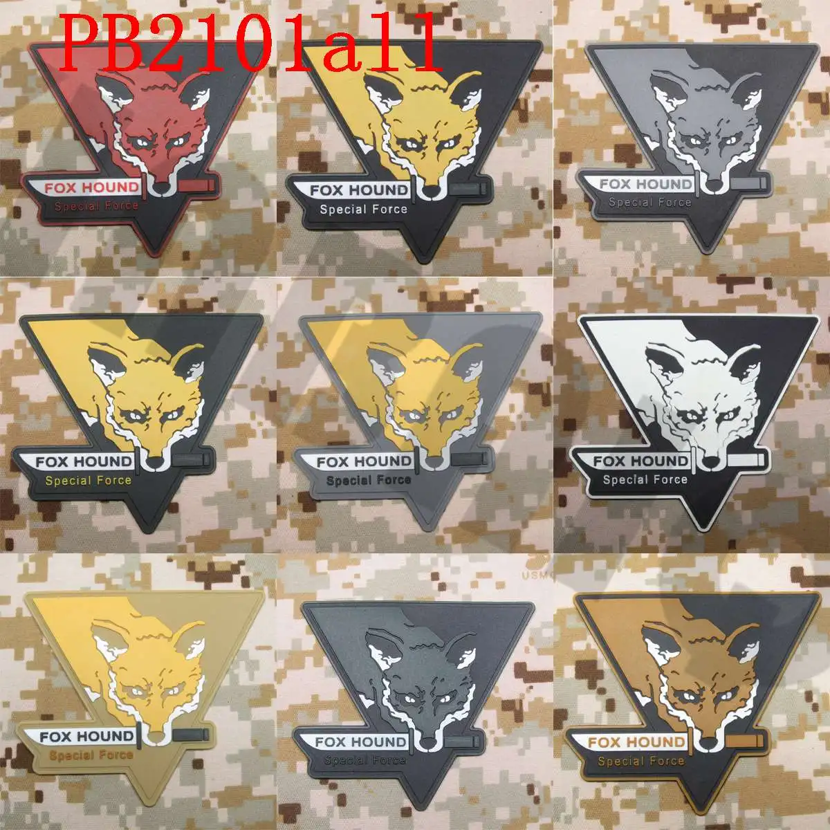 

3D PVC Patch MGS Fox Hound Special Force Group Rubber patch
