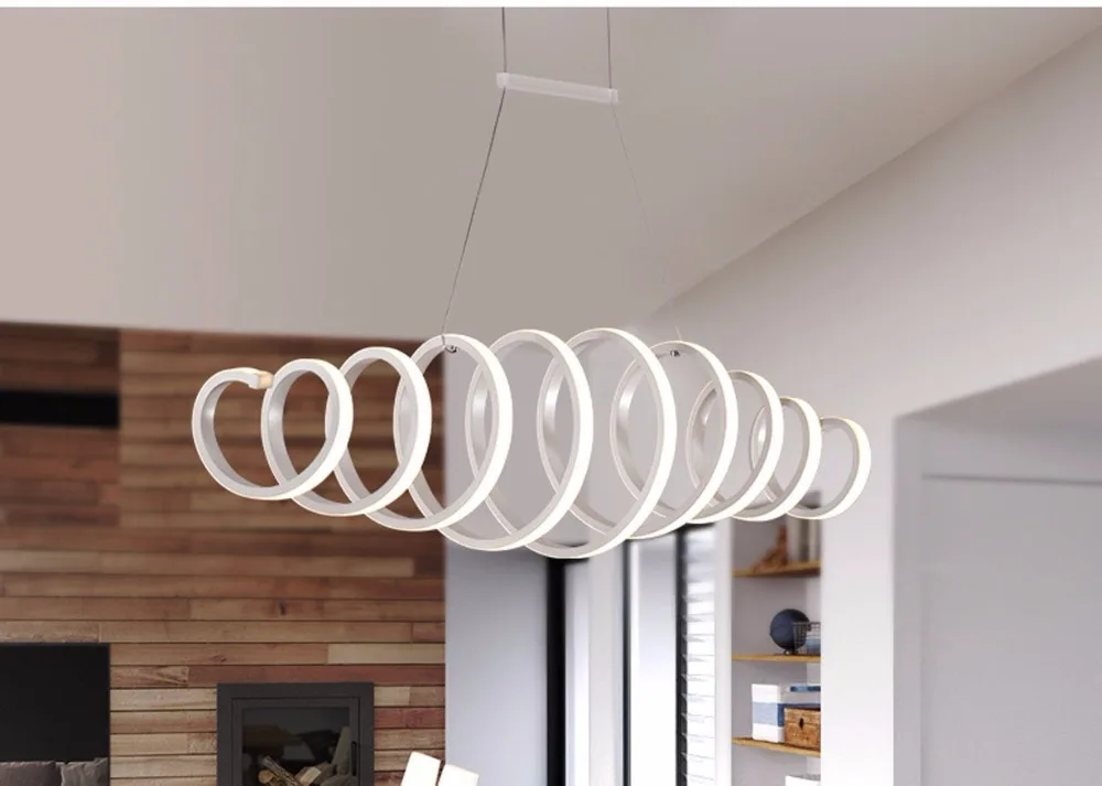 Спираль led современный минималистский ресторан огни индивидуальность