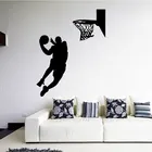Наклейки на стену в стиле баскетбола slam dunk, виниловые наклейки на стену для мальчиков, подростков, наклейки для детской комнаты, декоративные наклейки decalsYD24