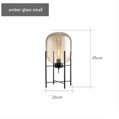 amber glass small Современный стеклянный стол лампы прикроватный стоящий свет скандинавский Глобус кровать лампы для офисного стола lumiare спальня abajur de mesa - Цвет абажура: amber glass small