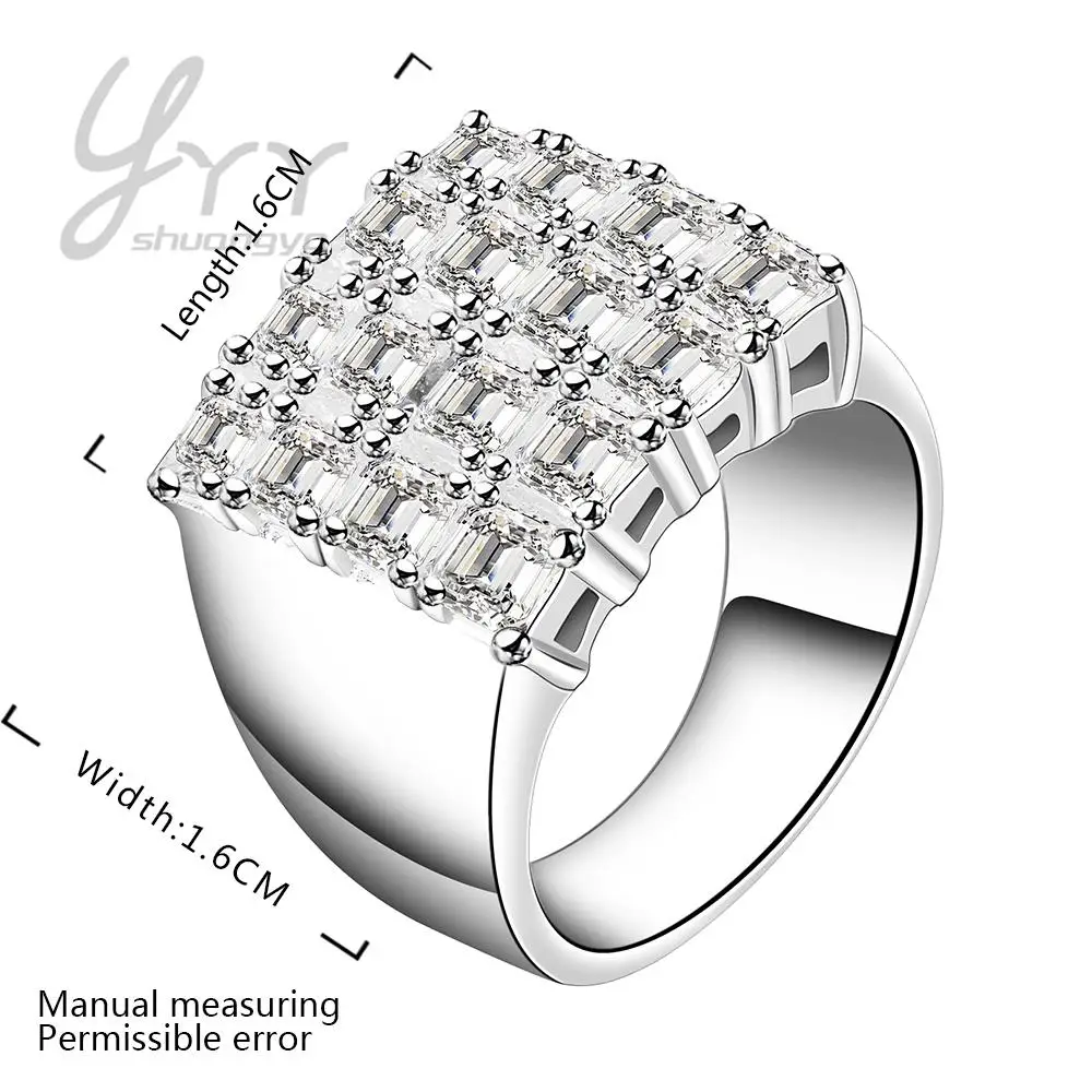 Free Shipping 2015 New Fashion Trendy R479 8 Silver Plated Design Geometric Party Finger Ring For Lady|ring sizer|ring with black stonering