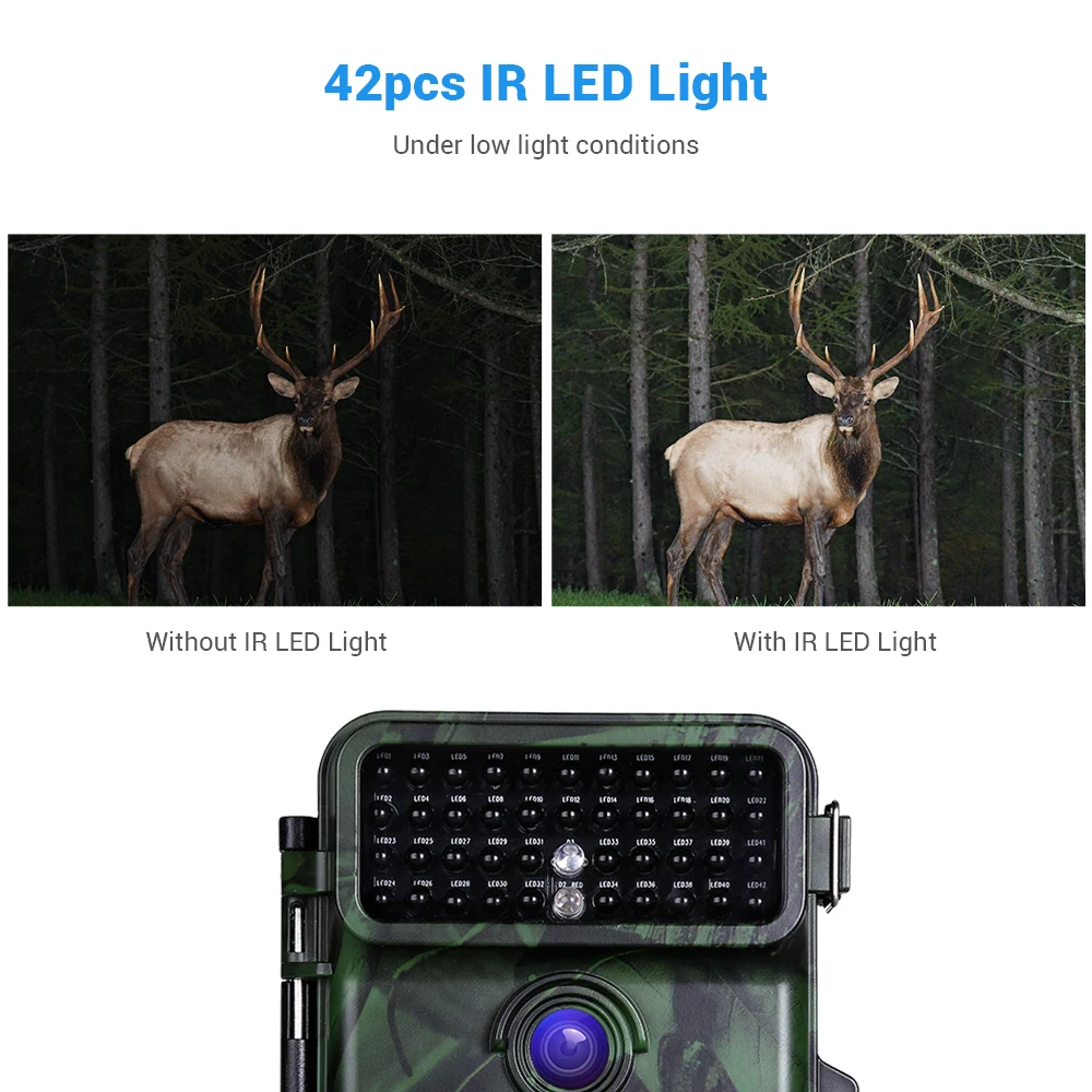 BOBLOV 16MP Trail camera 49 шт. 940nm ИК светодиодный камера для охоты Водонепроницаемая камера для дикой природы ночное видение фото ловушки камера для дикой природы
