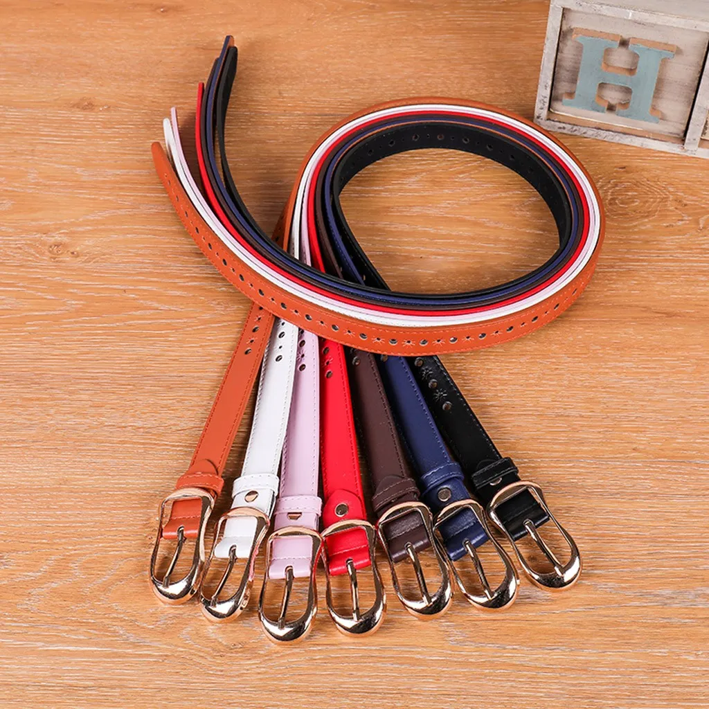 Женские ремни из искусственной кожи яркие цвета тонкие обтягивающие новинка