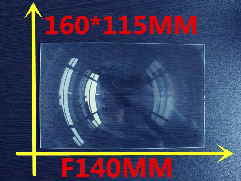 

1pcs/lot 160*115 MM Rectangle DIY projector Fresnel Lens Focal length 140mm High concentrated thickness 2mm Support customized