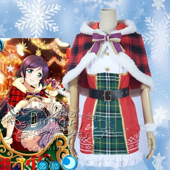 LoveLive! Love Live Yazawa Niko Cosplay Costume Card UR Christmas Day Dress |