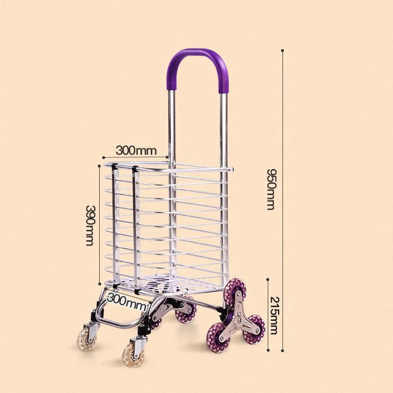 

Shopping Cart Climbing Stairs Folding Shopping Cart Small Cart Supermarket Portable Elderly Household Trolley Trolley Car
