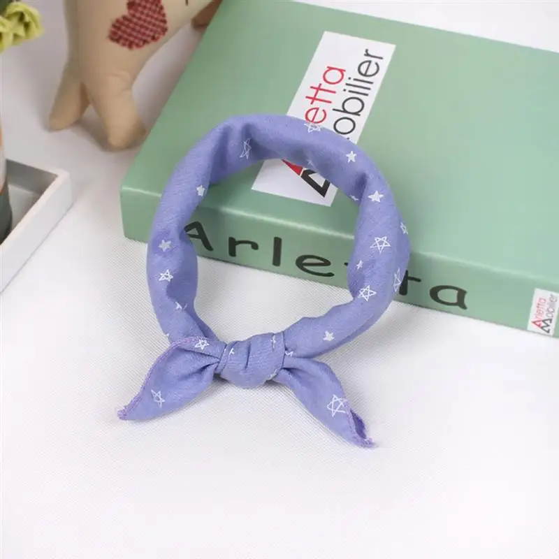 Dot Style Pet Bandanas Cotton Washable Dog Bandanas Scarf Bowties Collar Pet Square Bib For Puppies Kitten