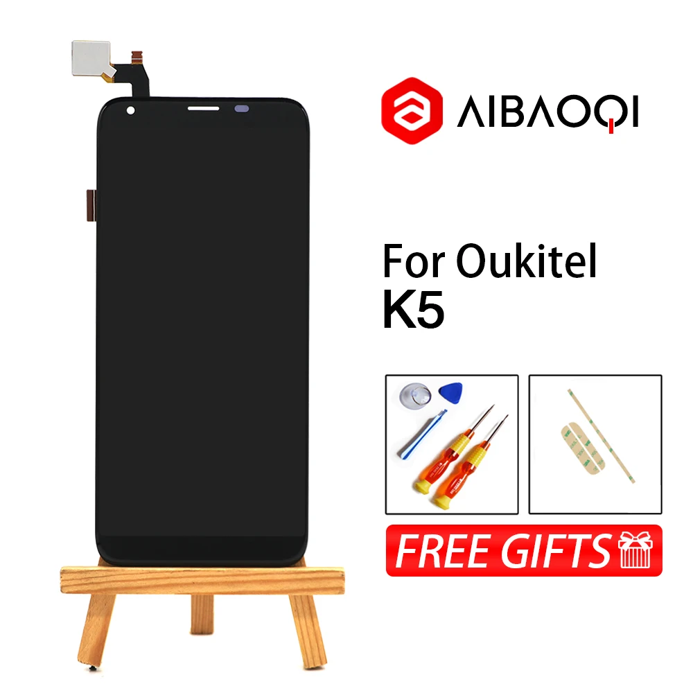 AiBaoQi 5,7 дюймов сенсорный экран 1440x720 ЖК-дисплей в сборе Замена для Oukitel K5 Android 7,0