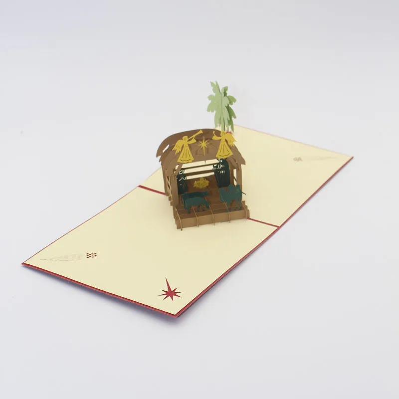 Ручной Киригами 3D Pop up высокого качества милые пустыне верблюд открытка рождении