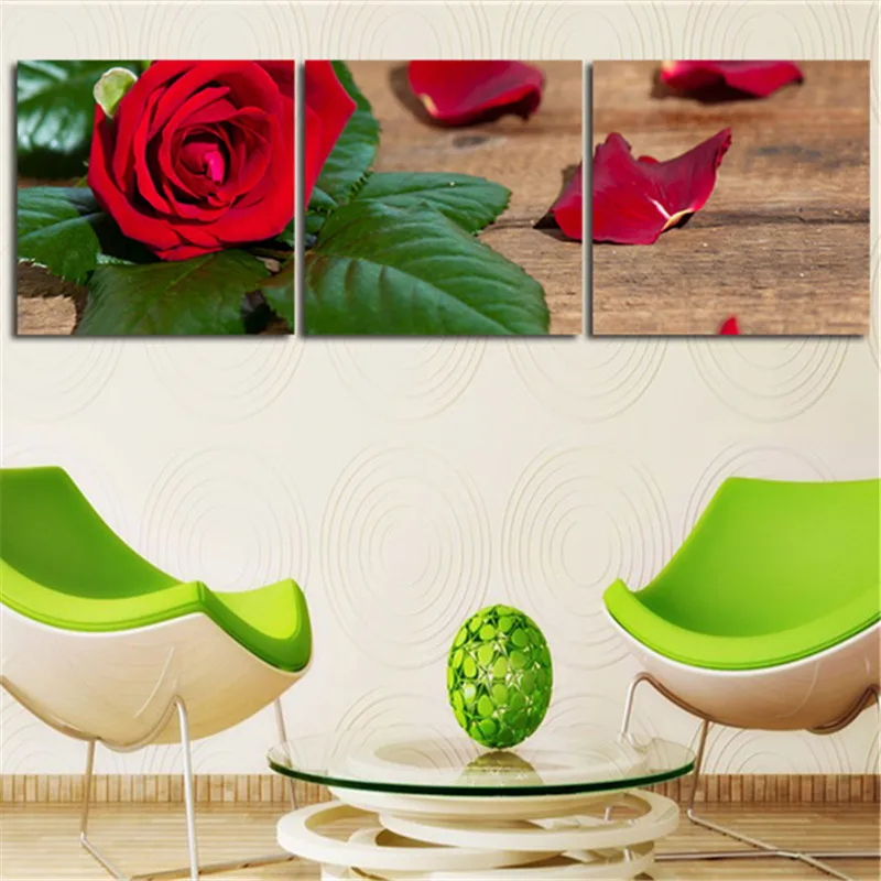 3 Peice современная абстрактная Цветочная живопись на холсте настенная куадросы