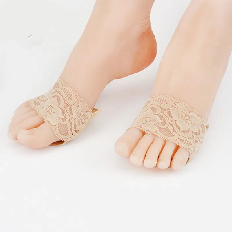 Новый дизайн женские хлопковые кружевные туфли нескользящие носки с невидимой