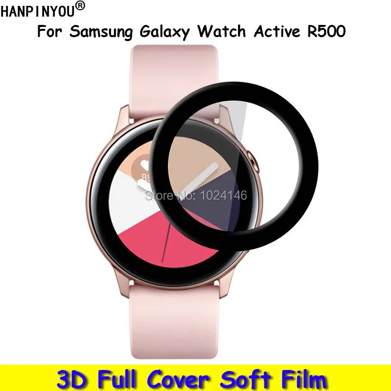 Для samsung Galaxy Watch Active R500 3D изогнутый Cambered полное покрытие мягкая ПЭТ пленка протектор экрана(не закаленное стекло
