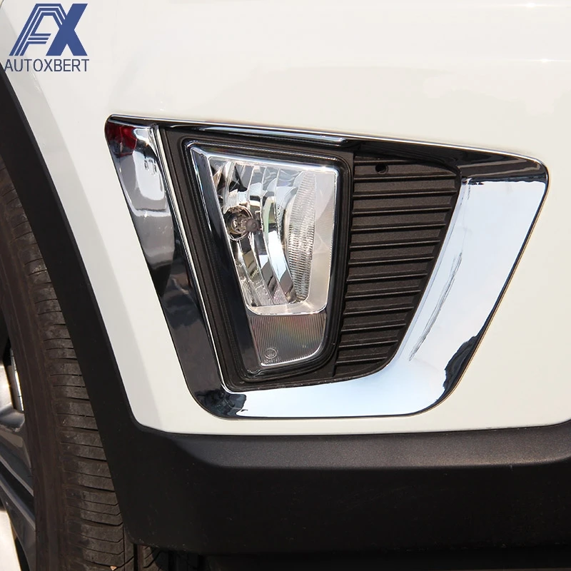 AX хромированный передний задний отражатель противотуманный светильник для hyundai Creta ix25- отделка противотуманный светильник бампер Литье Гарнир