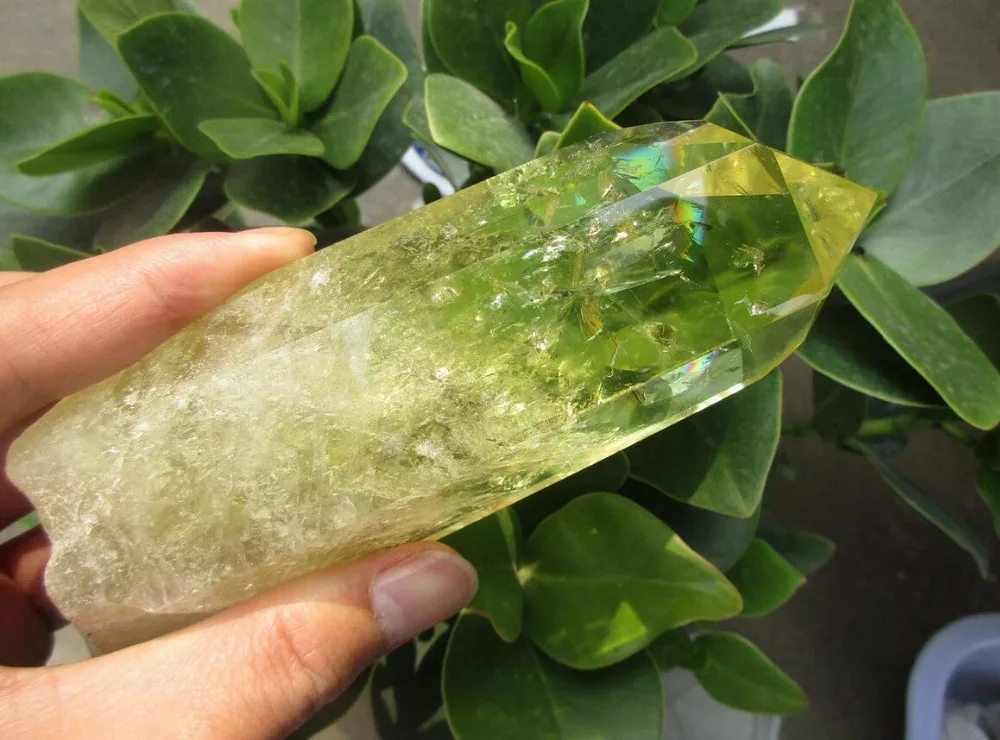 

High quality NATURAL Smoky Citrine QUARTZ CRYSTAL WAND POINT HEALING