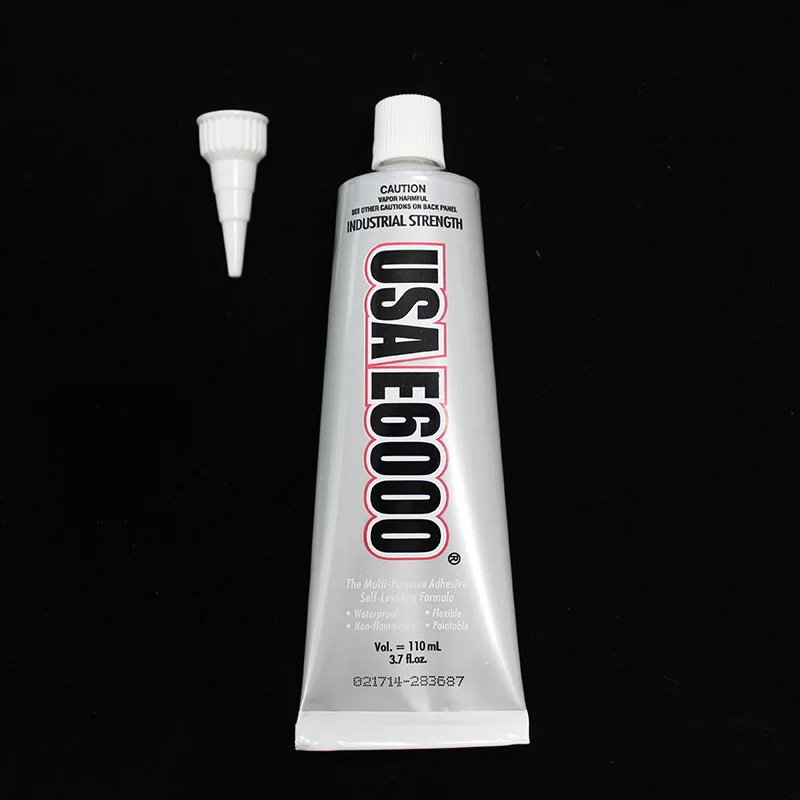 1pcs Industrial Strength Adhesive, USA E6000 Clear Liquid Glue for Leather Plastic Acrylic Metal Stick Drill Phone Jewelry Craft