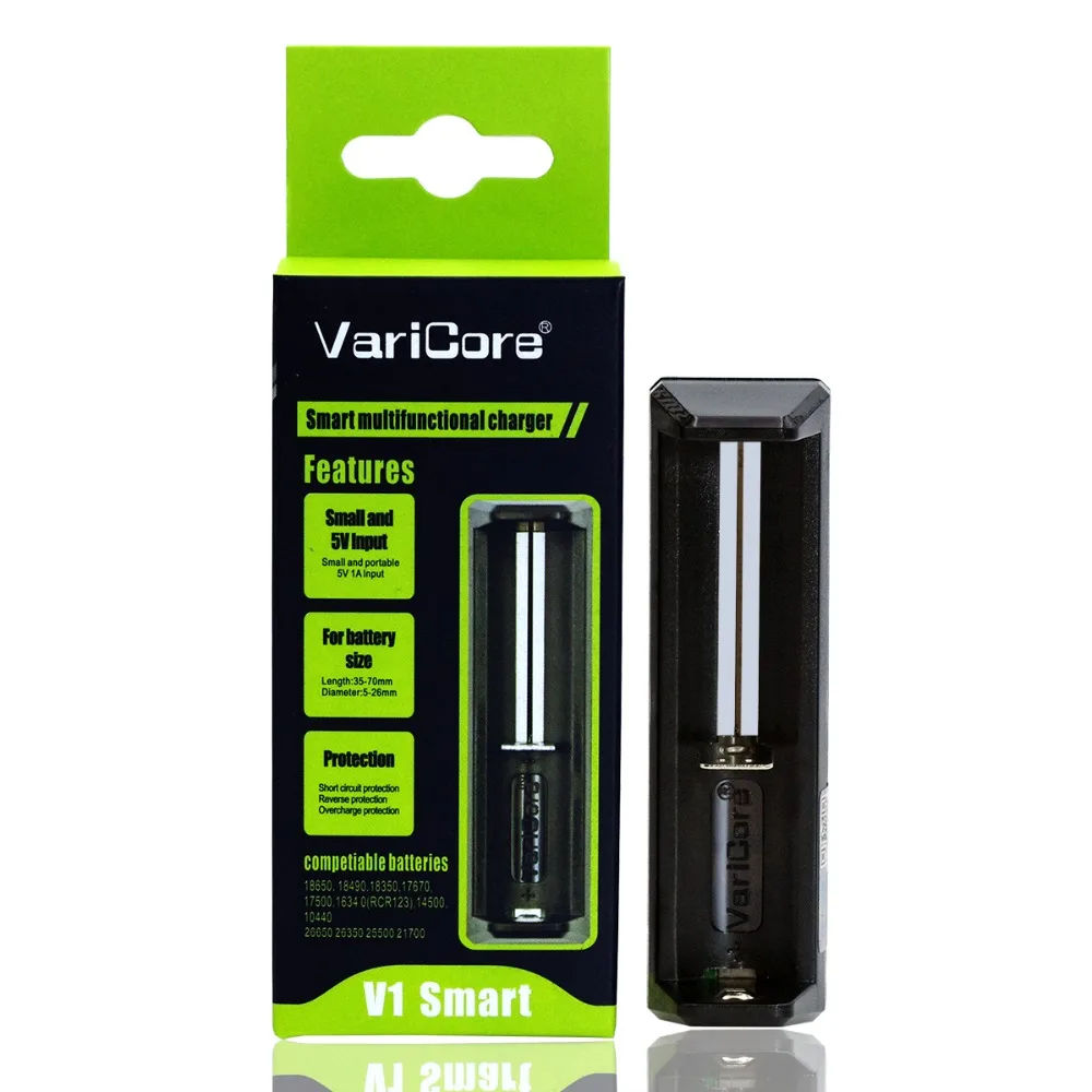 VariCore V1 18650 Смарт Батарея Зарядное устройство + 2 шт. 21700 литий ионный аккумулятор 3 7