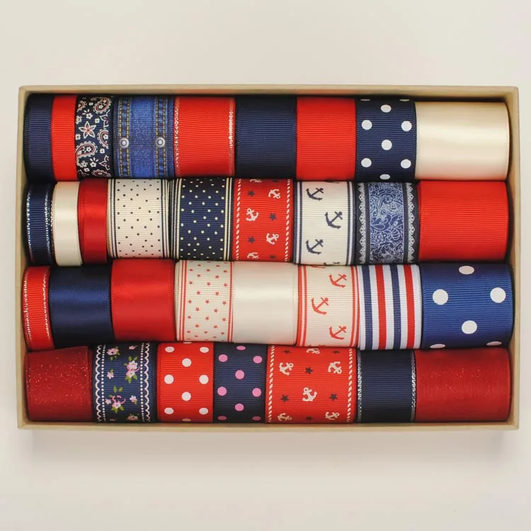 Набор лент 33 Ярда однотонная атласная и корсажная лента с принтом разные размеры