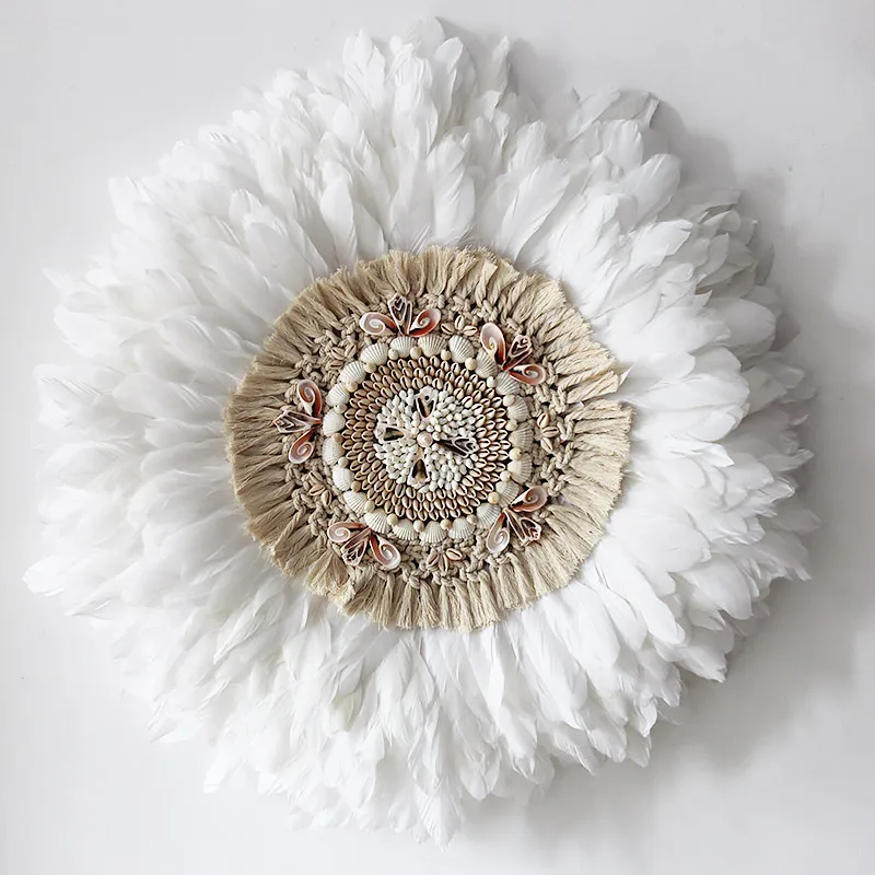 Бесплатная доставка (1 шт./лот) ручная работа под заказ ракушки и перья подвесные