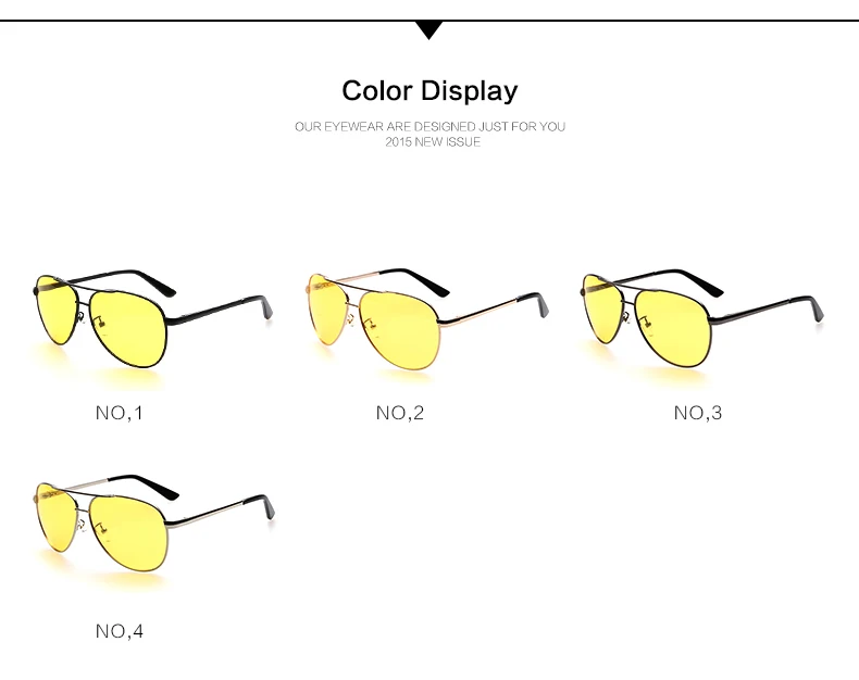 LONSY Ночные очки солнцезащитные UV400 поляризованные для ночного вождения мужчин