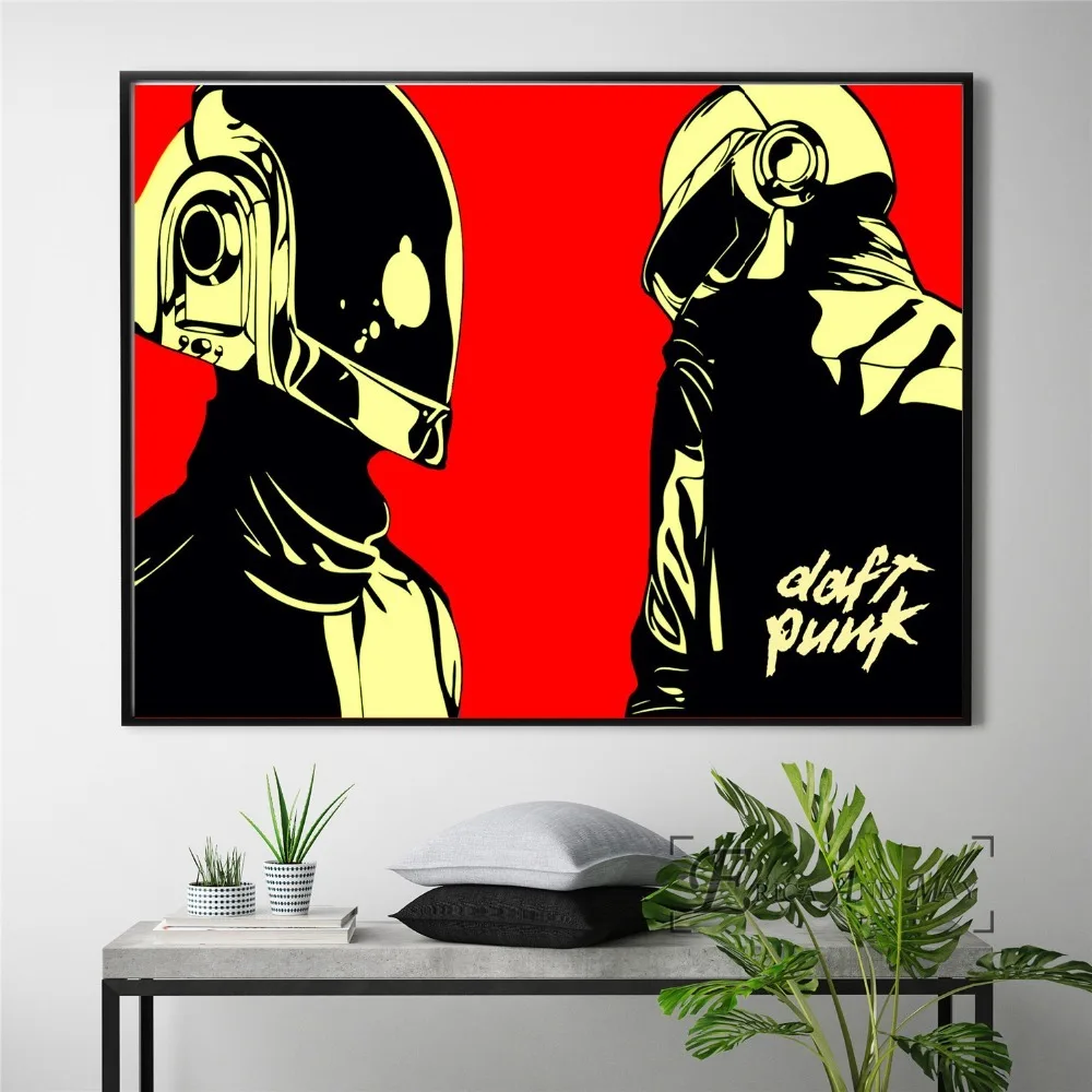 Шлем Daft Punk Mask музыкальный плакат и печать на холсте художественная живопись настенные картины для украшения гостиной домашний Декор без рамки