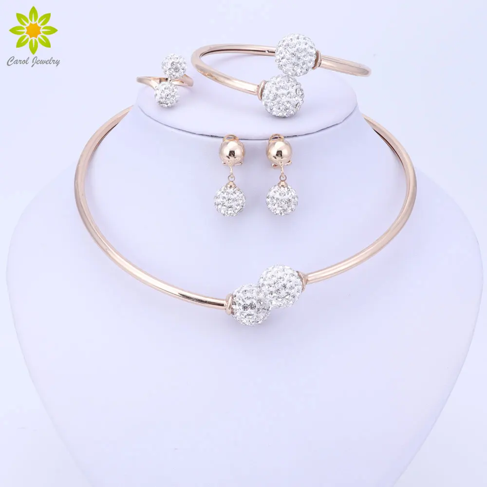 Африканские бусы Ювелирные наборы Свадебные аксессуары золотого цвета ожерелье