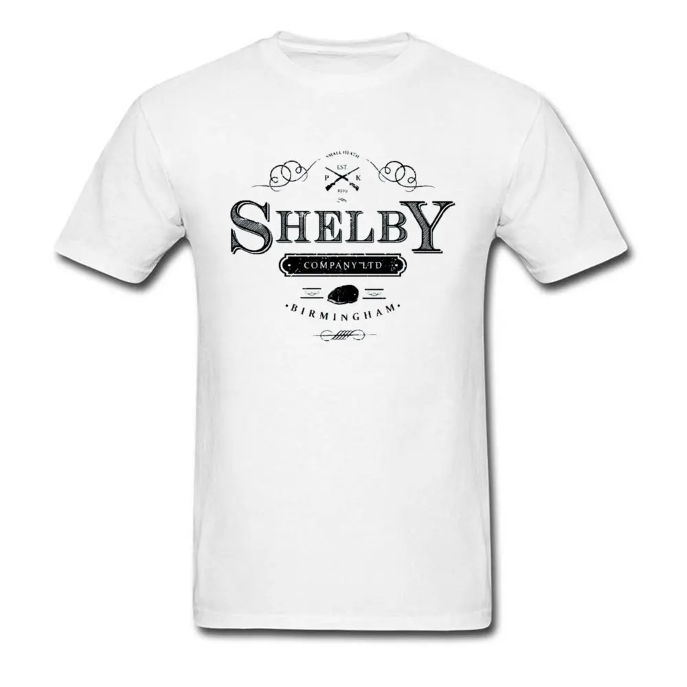 White Peaky Blinders Футболка мужская бирмингемская футболка с логотипом компании Ltd, винтажная бежевая футболка 80 s, хлопковая футболка для ТВ-шоу, топы, футболки - Цвет: White