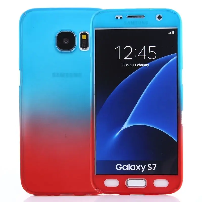 Zeallion для самсунга S5 S6 S7 край S8 плюс J5 J7 A7 обратите внимание, для девочек от 5 до 8 лет 360 градусов полный корпус защитный чехол градиент Цвет жесткий чехол