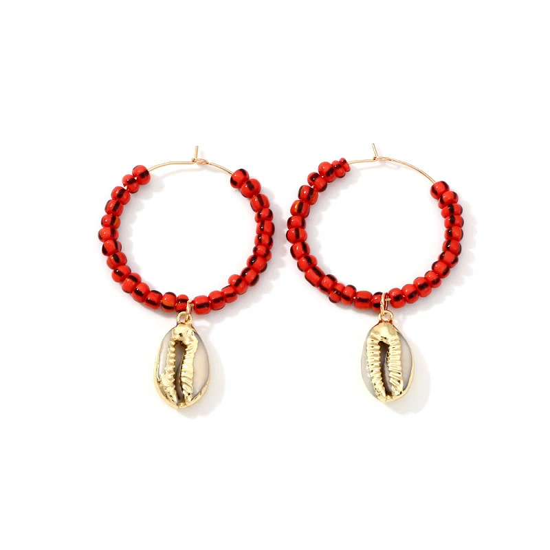 NIUYITID букле d'oreille femme 2019 Модные Акриловые Бусы Серьги-кольца для Чехол женский