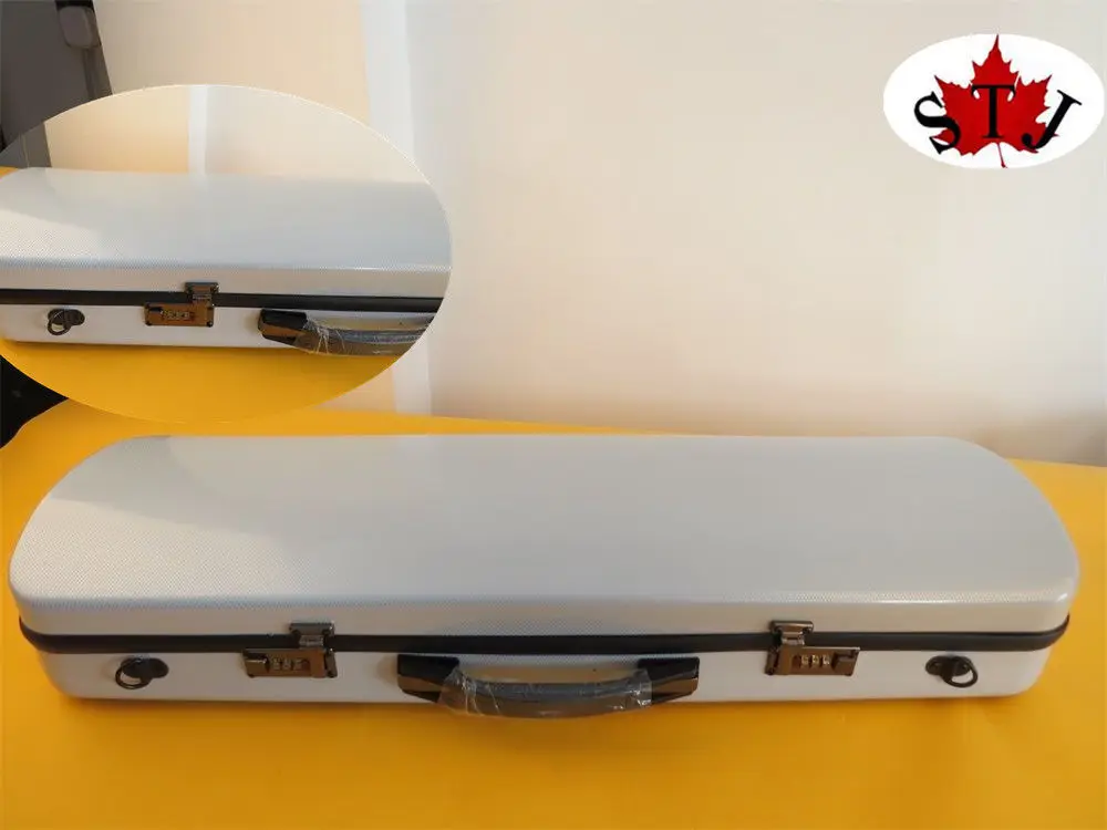 

Strong Carbon fiber coded lock 4/4 violin case white color