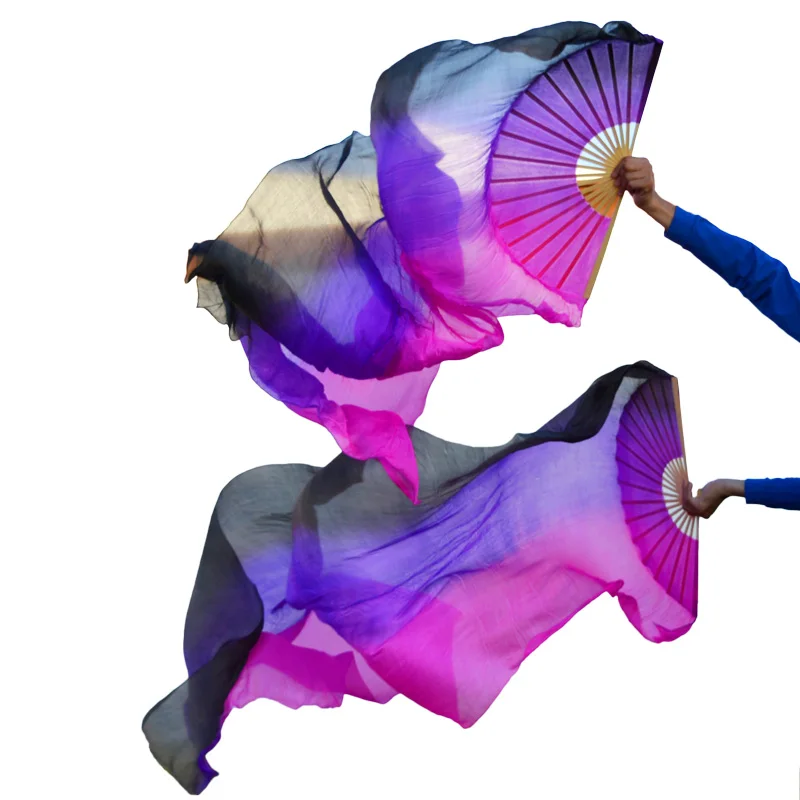 Женская фата ручной работы для танца живота черная фиолетовая и розовая из 100%