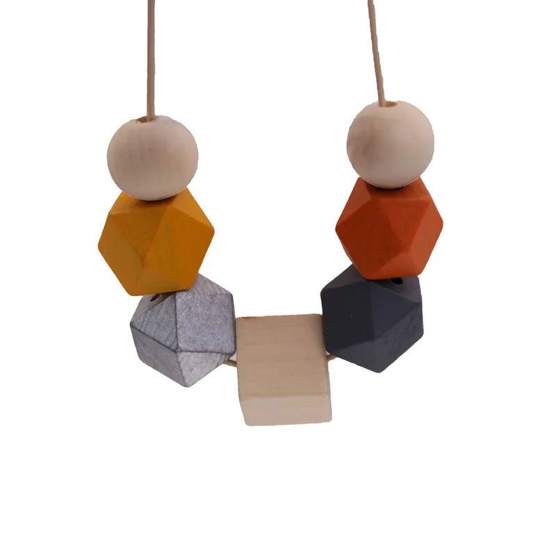 Женская Длинная подвеска из деревянных бусин Kpop ожерелье в стиле ретро с большим