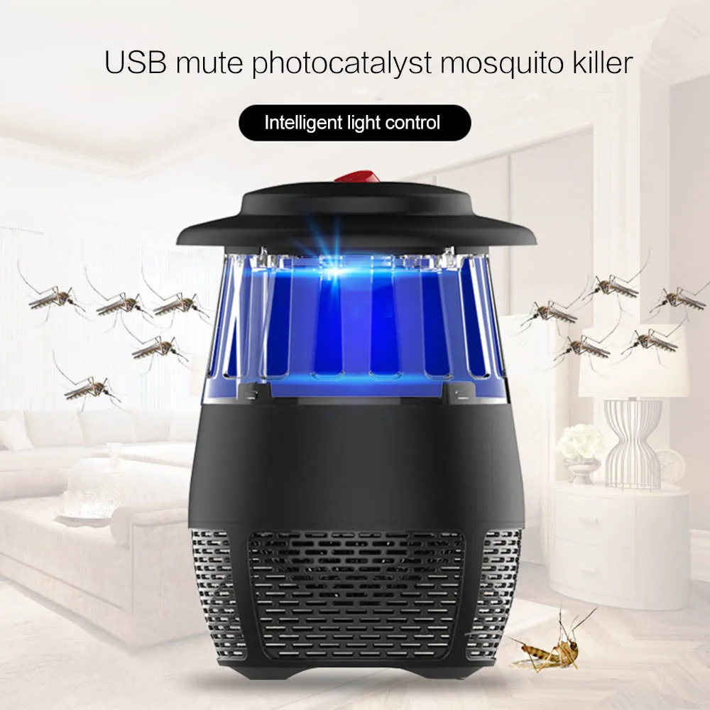 Электрическая лампа от комаров USB фотокатализатор убийца от комаров Летающий моль Ошибка ЛАМПА ловушка для насекомых powered ошибка zapper moskito убийца