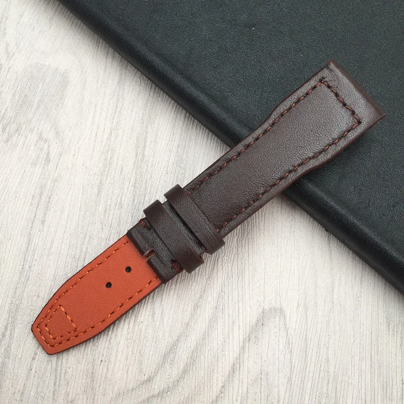 Мужской ремешок из телячьей кожи для часов IWC Pilot Mark XVII IW327004 IW377714, ремешок для часов 21 мм, коричневый ремень, браслеты для мужчин