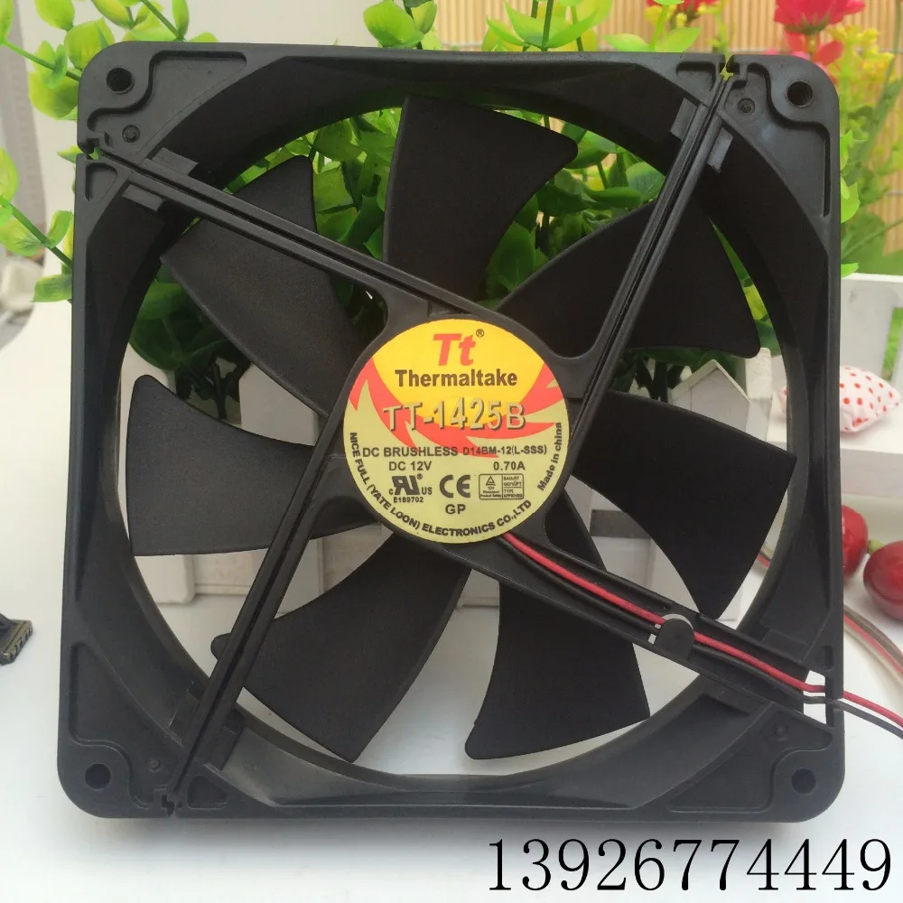 

FAN FOR EVERFLOW Thermaltake TT TT-1425B 14cm TT-1425 14025 silence cooling fan A1425L12S 12V 0.3A