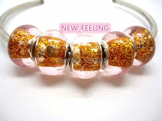 50 шт посеребренные металлические золотые яркие Порошковые стеклянные бусины