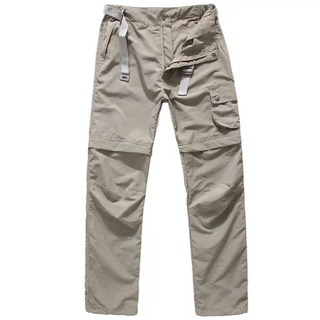 khaki LoClimb женские съемные анти-УФ походные брюки женские летние водонепроницаемые уличные спортивные брюки треккинговые Короткие Брюки с карманами, AW089 - Цвет: khaki