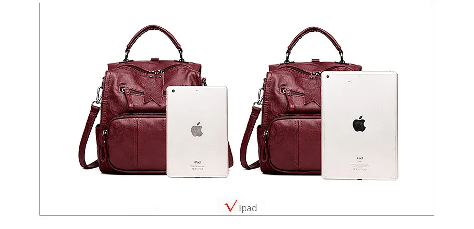 Sac A Dos Femme многофункциональные женские рюкзаки женский рюкзак винтажные школьные сумки для девочек мягкие кожаные сумки на плечо Mochilas