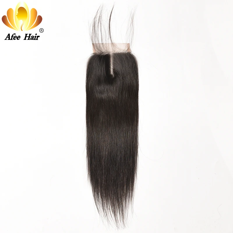 Ali Afee волосы бразильские прямые кружевные естественного цвета 4*4 швейцарские Remy