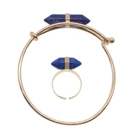 natural stone bangle rings jewelry sets fashion conjunto de joyas crystal for women
