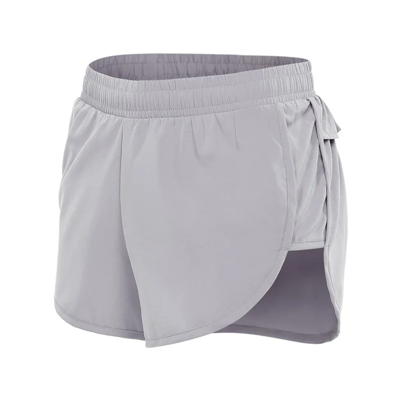 Gray VANSYDICAL шорты для йоги женские эластичные шорты женские спортивные колготки фитнес тренировки Компрессионные Леггинсы короткие deportivo mujer - Цвет: Gray