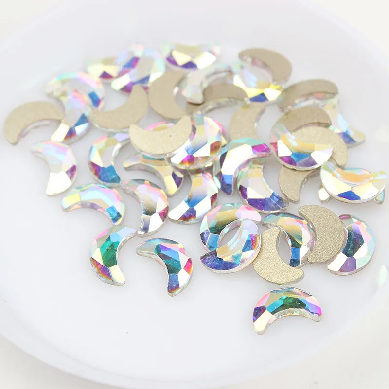 Стеклянные стразы для маникюра с плоской задней поверхностью 5x8 мм 30 шт. | Дом и