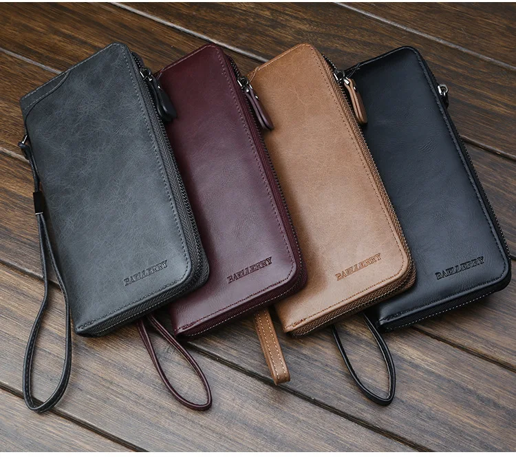 Baellerry 2018 New Style PU Leather Vintage Long Section Wallets For Men Male Clutch With Handle Strap | Багаж и сумки
