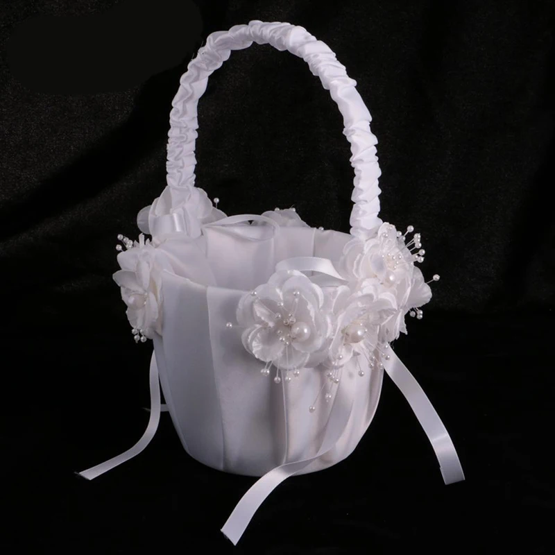 1/2xwhite Романтический сатиновый бант Свадебная церемония вечеринка для девочек в