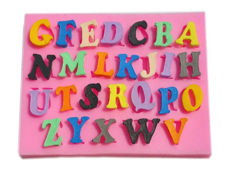 Силиконовая 3D форма с 26 буквами на английском языке кухонная посуда обеденная