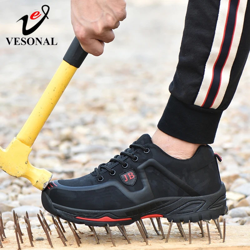 VESONAL 2019 новые рабочие защитные ботинки мужские со стальным носком Нескользящие