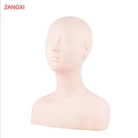 new arrival silicone female cosmetology mannequinmakeup mannequin head practice manikin head bust massage training heads