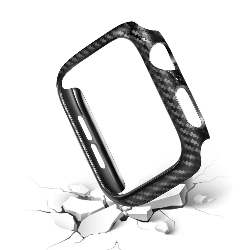 Ahowie умный протектор для часов чехол Apple Watch Series 4 3 2 1 бампер рамка из углеродного