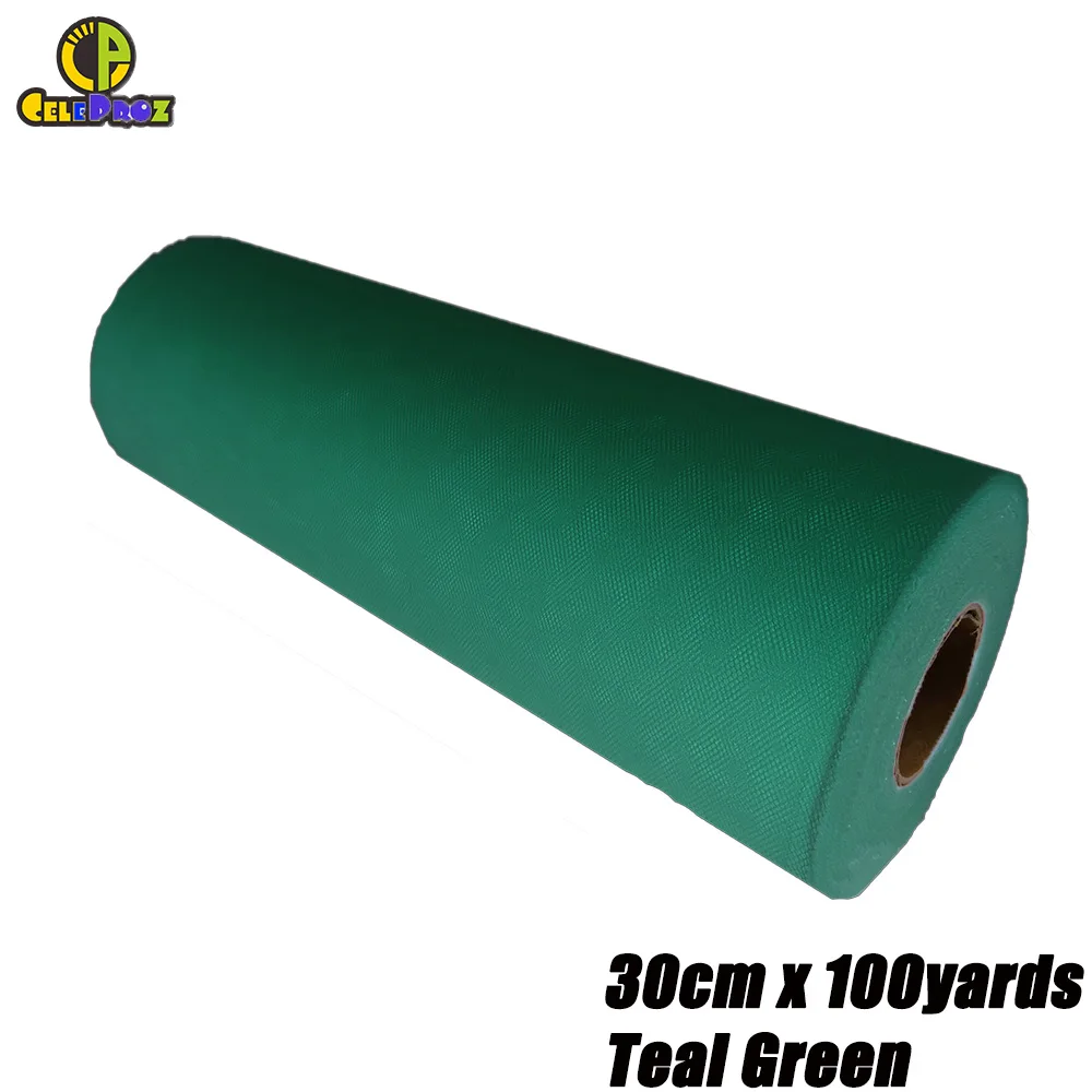 30cm Teal Green 30 см 100 ярдов белый тюль рулон Тюль органза Ткань DIY открытый свадьба день рождения Alise Runner центральные украшения принадлежности - Цвет: 30cm Teal Green