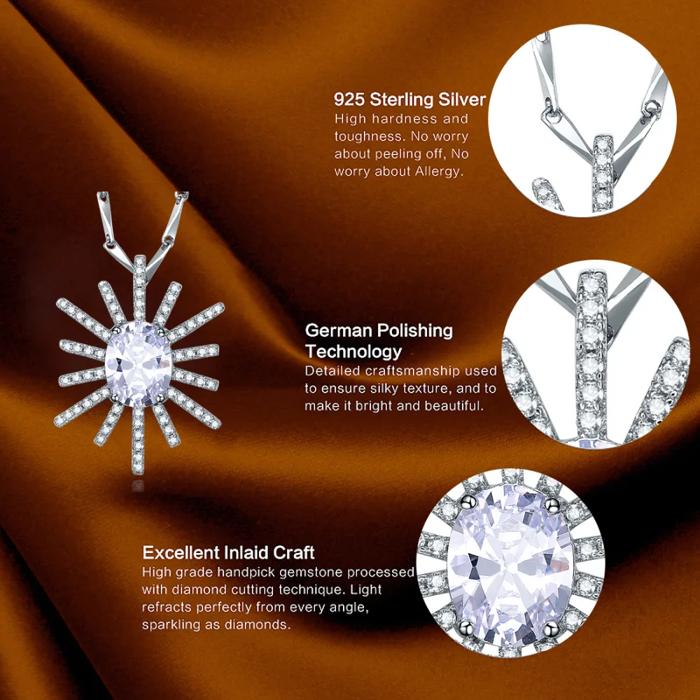 Ожерелье в форме снежинки J.C для женщин и мужчин отличный танзанит белый топаз